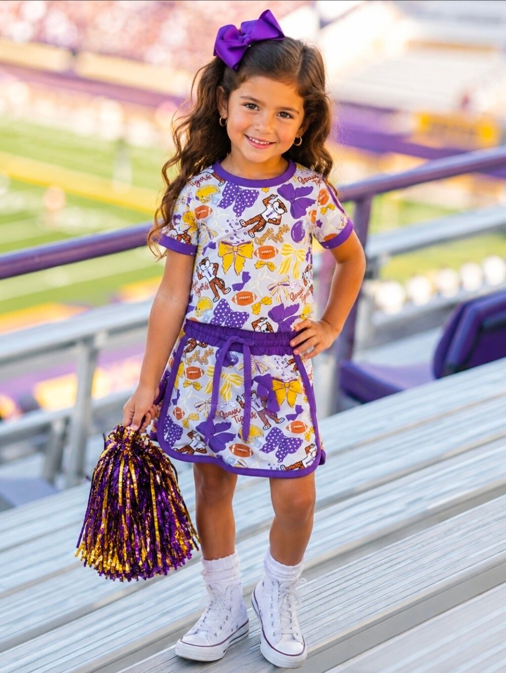 LSU Girls Skirt Skort Set